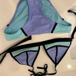Xhilaration Aqua and Black Bikini Bottom